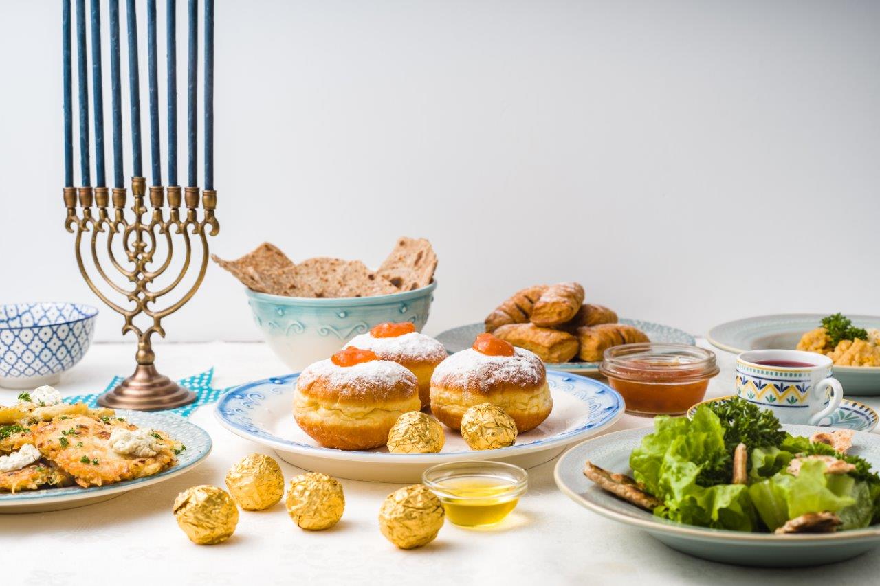 Jewish Holiday Hanukkah Traditional Feast